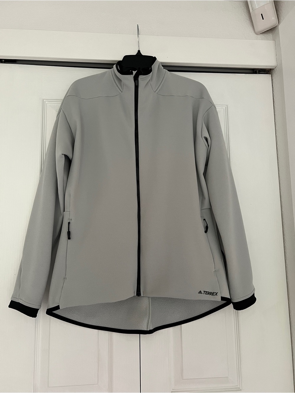 Adidas Women's Terrex Climaheat Ultimate Fleece Jacket Size XL Grey Droptail Ski